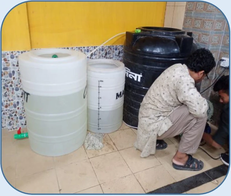Installation work on a hospital disinfection plant from the Enviro Concern catalogue