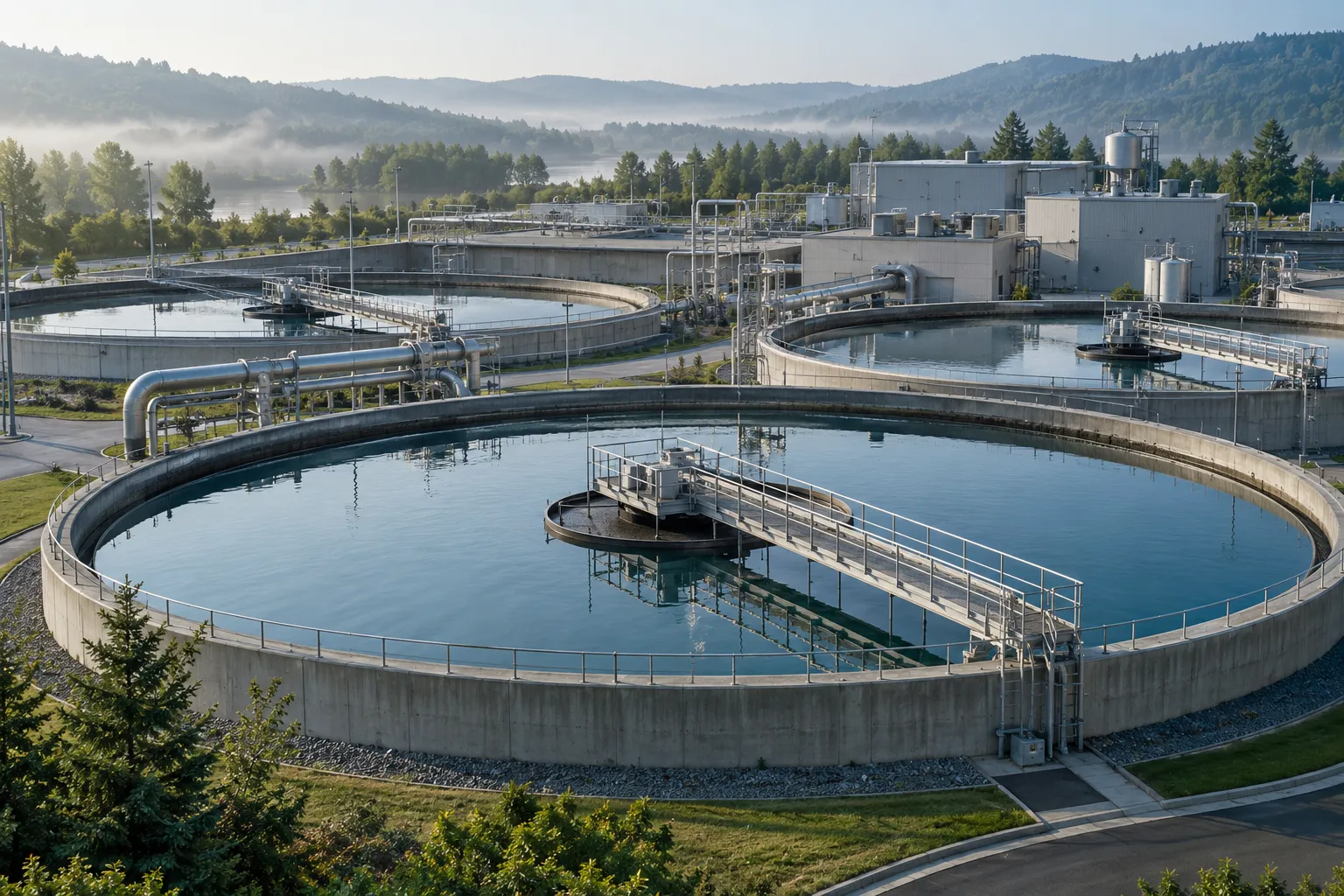 Illustrative treatment facility showing the scale and setting of an industrial project